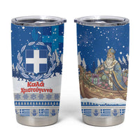 Greece Christmas Tumbler Cup Saint Basil Kala Cristouyenna - Wonder Print Shop