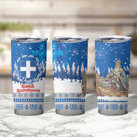 Greece Christmas Tumbler Cup Saint Basil Kala Cristouyenna - Wonder Print Shop