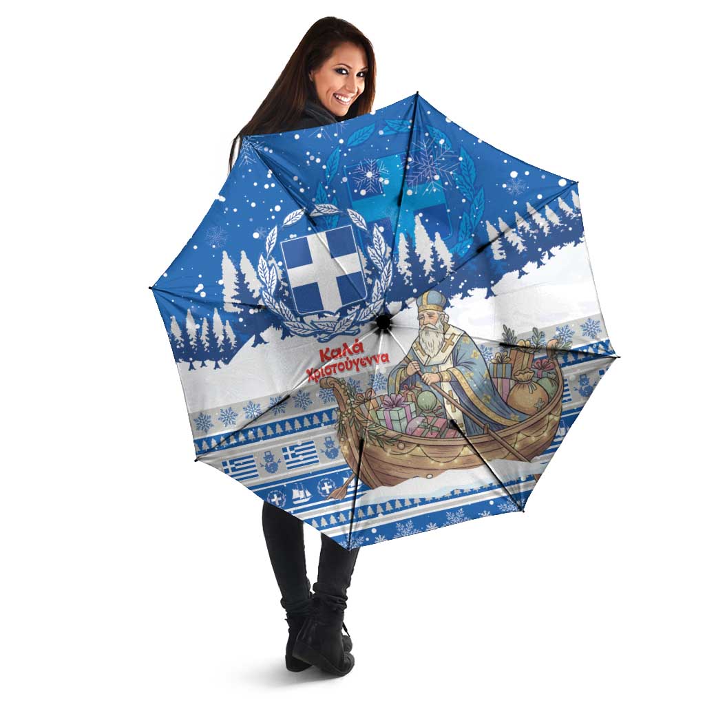 Greece Christmas Umbrella Saint Basil Kala Cristouyenna - Wonder Print Shop