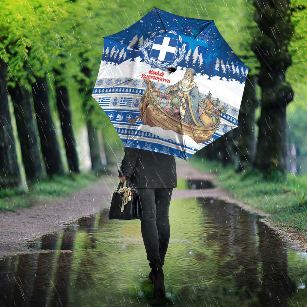 Greece Christmas Umbrella Saint Basil Kala Cristouyenna - Wonder Print Shop