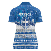 Greece Christmas Women Polo Shirt Saint Basil Kala Cristouyenna - Wonder Print Shop