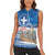 Greece Christmas Women Sleeveless Polo Shirt Saint Basil Kala Cristouyenna - Wonder Print Shop