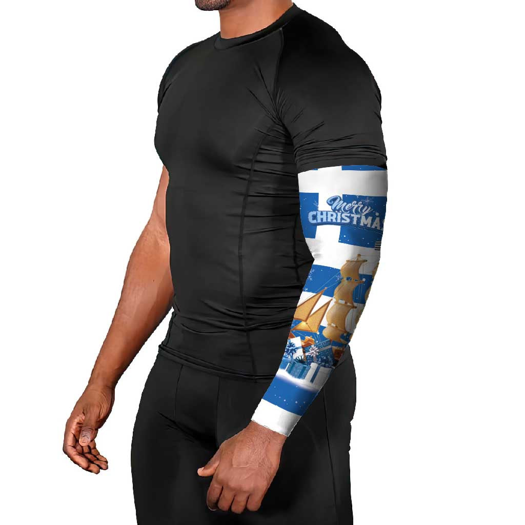 Greece Karavaki Christmas Arm Sleeves Merry Chirstmas 2025 - Wonder Print Shop