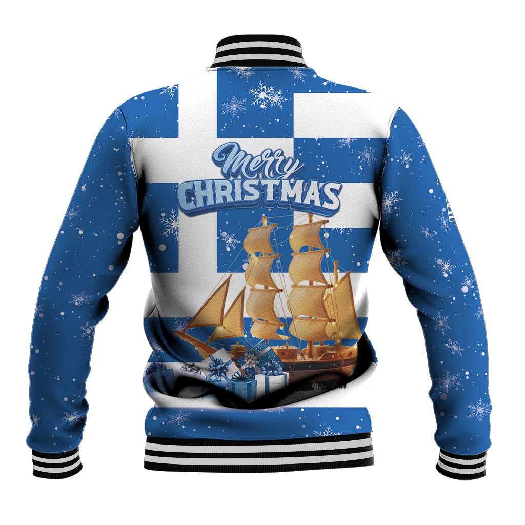 Greece Karavaki Christmas Baseball Jacket Merry Chirstmas 2025 - Wonder Print Shop