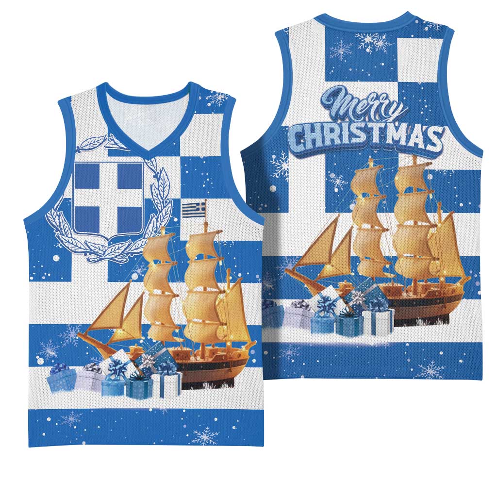 Greece Karavaki Christmas Basketball Jersey Merry Chirstmas 2025 - Wonder Print Shop