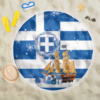 Greece Karavaki Christmas Beach Blanket Merry Chirstmas 2025 - Wonder Print Shop