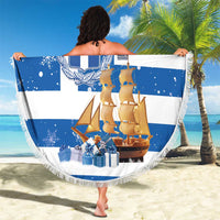 Greece Karavaki Christmas Beach Blanket Merry Chirstmas 2025 - Wonder Print Shop