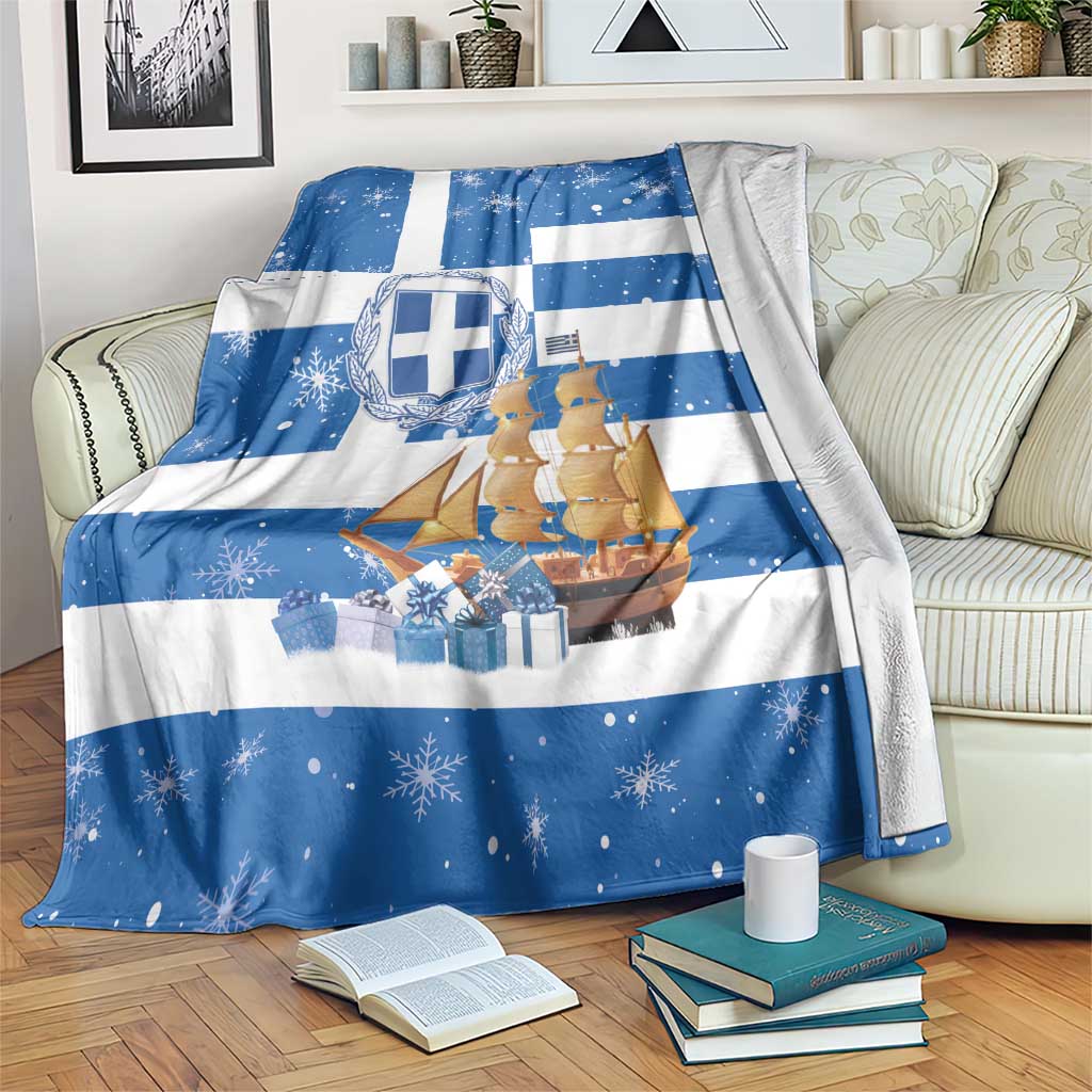 Greece Karavaki Christmas Blanket Merry Chirstmas 2025 - Wonder Print Shop