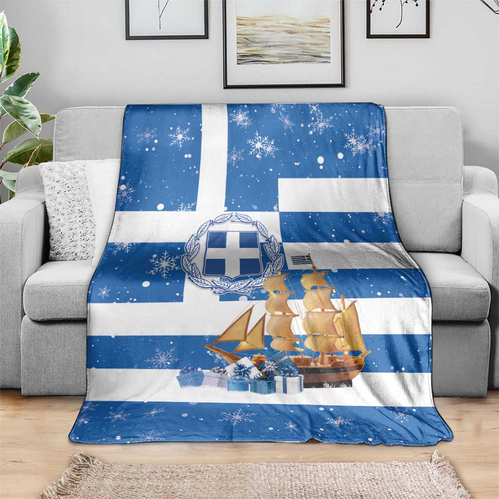 Greece Karavaki Christmas Blanket Merry Chirstmas 2025 - Wonder Print Shop