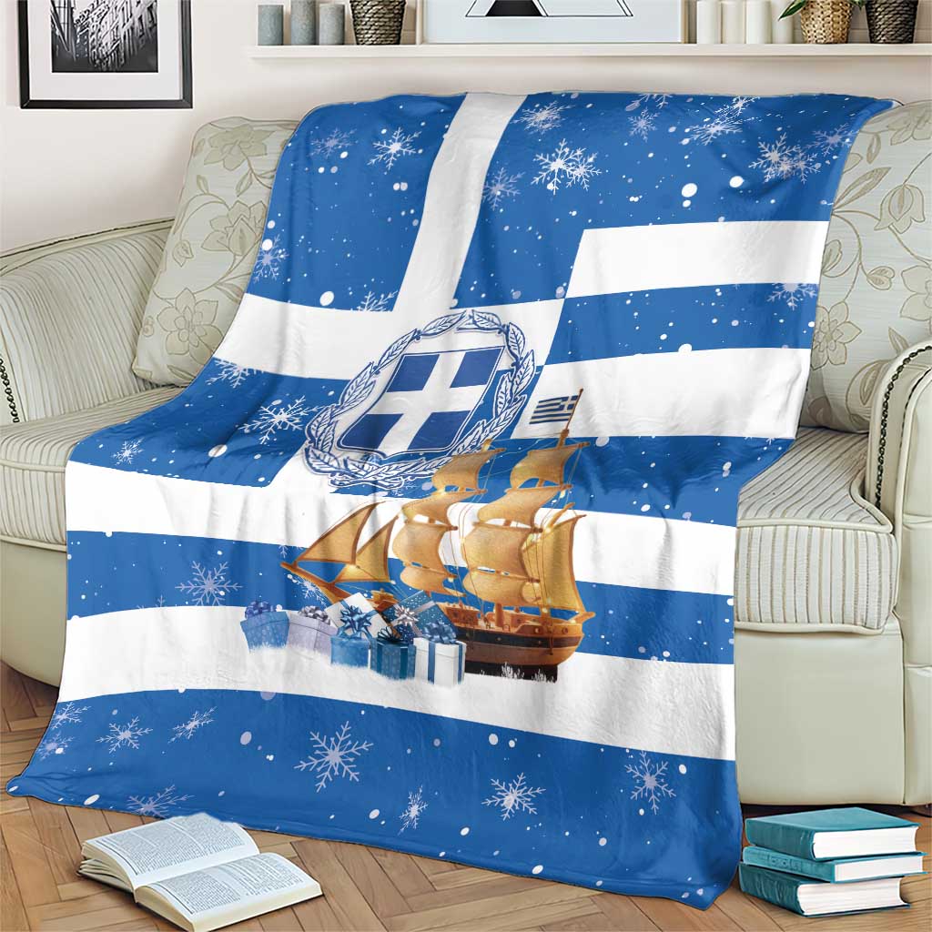 Greece Karavaki Christmas Blanket Merry Chirstmas 2025 - Wonder Print Shop
