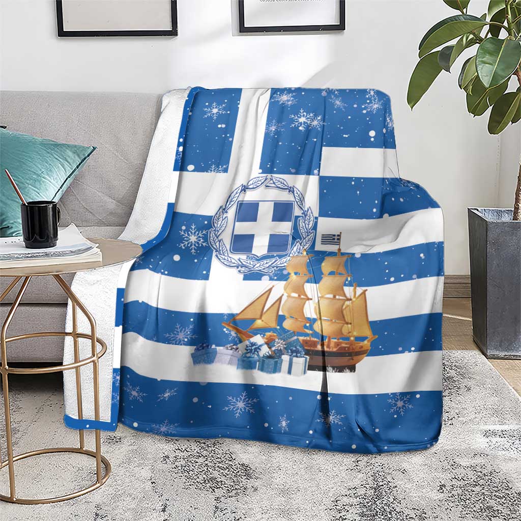 Greece Karavaki Christmas Blanket Merry Chirstmas 2025 - Wonder Print Shop