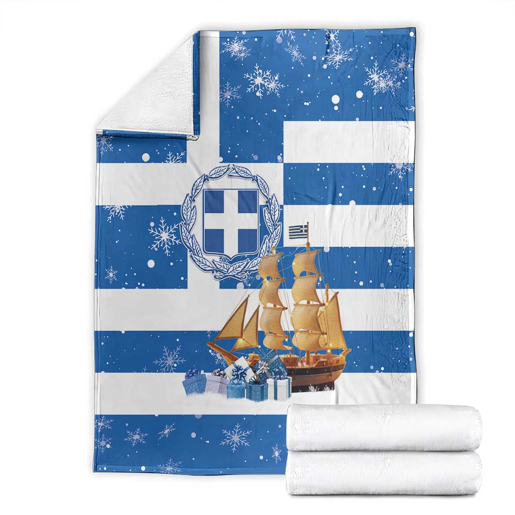 Greece Karavaki Christmas Blanket Merry Chirstmas 2025 - Wonder Print Shop