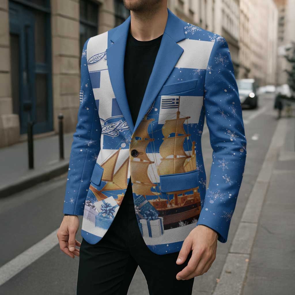 Greece Karavaki Christmas Blazer Merry Chirstmas 2025 - Wonder Print Shop