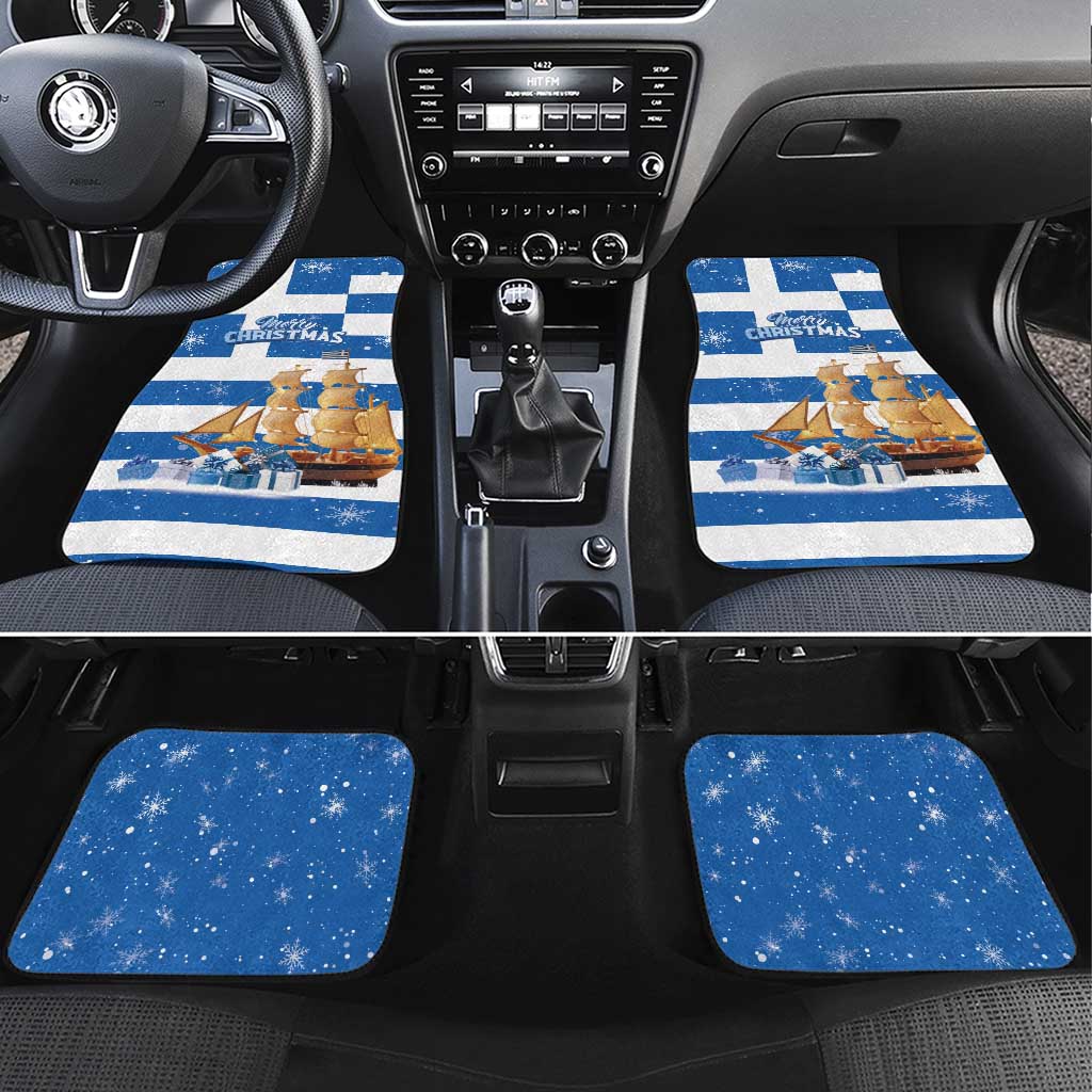 Greece Karavaki Christmas Car Mats Merry Chirstmas 2025 - Wonder Print Shop