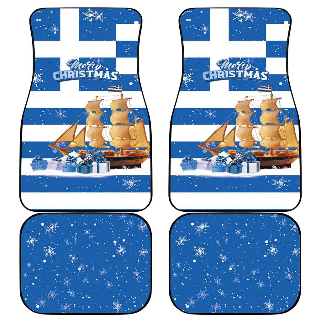 Greece Karavaki Christmas Car Mats Merry Chirstmas 2025 - Wonder Print Shop