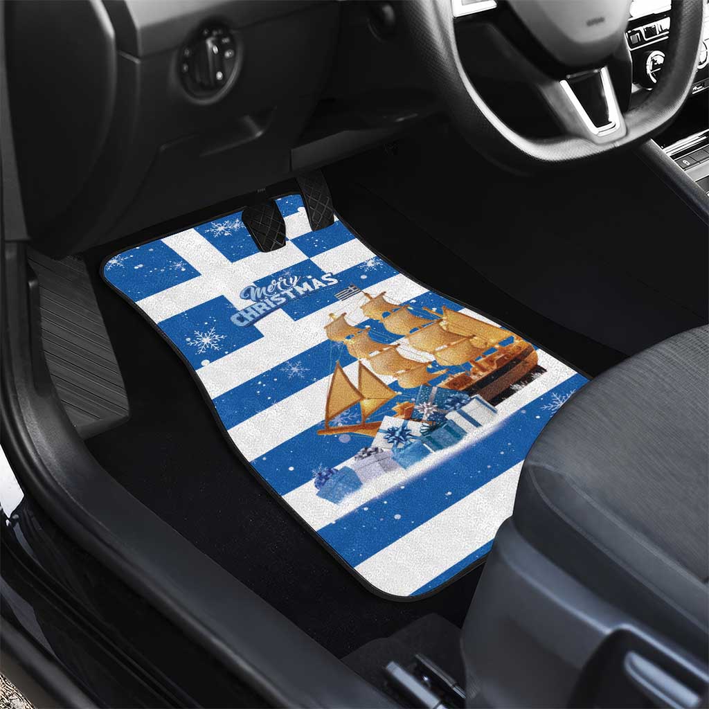 Greece Karavaki Christmas Car Mats Merry Chirstmas 2025 - Wonder Print Shop