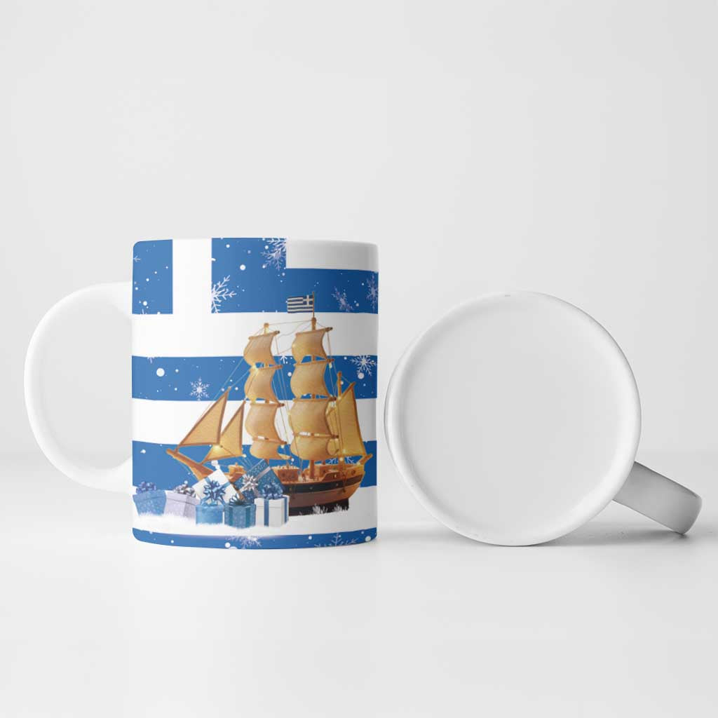 Greece Karavaki Christmas Ceramic Mug Merry Chirstmas 2025 - Wonder Print Shop