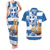 Greece Karavaki Christmas Couples Matching Tank Maxi Dress and Hawaiian Shirt Merry Chirstmas 2025 - Wonder Print Shop