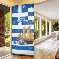 Greece Karavaki Christmas Door Cover Merry Chirstmas 2025 - Wonder Print Shop