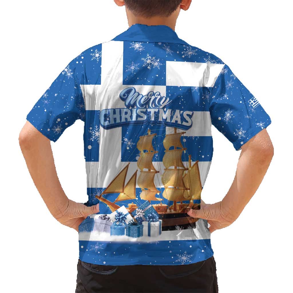 Greece Karavaki Christmas Family Matching Long Sleeve Bodycon Dress and Hawaiian Shirt Merry Chirstmas 2025 - Wonder Print Shop