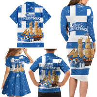 Greece Karavaki Christmas Family Matching Long Sleeve Bodycon Dress and Hawaiian Shirt Merry Chirstmas 2025 - Wonder Print Shop