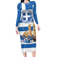 Greece Karavaki Christmas Family Matching Long Sleeve Bodycon Dress and Hawaiian Shirt Merry Chirstmas 2025 - Wonder Print Shop