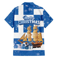 Greece Karavaki Christmas Family Matching Off The Shoulder Long Sleeve Dress and Hawaiian Shirt Merry Chirstmas 2025 - Wonder Print Shop