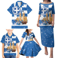 Greece Karavaki Christmas Family Matching Puletasi and Hawaiian Shirt Merry Chirstmas 2025 - Wonder Print Shop