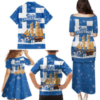 Greece Karavaki Christmas Family Matching Puletasi and Hawaiian Shirt Merry Chirstmas 2025 - Wonder Print Shop