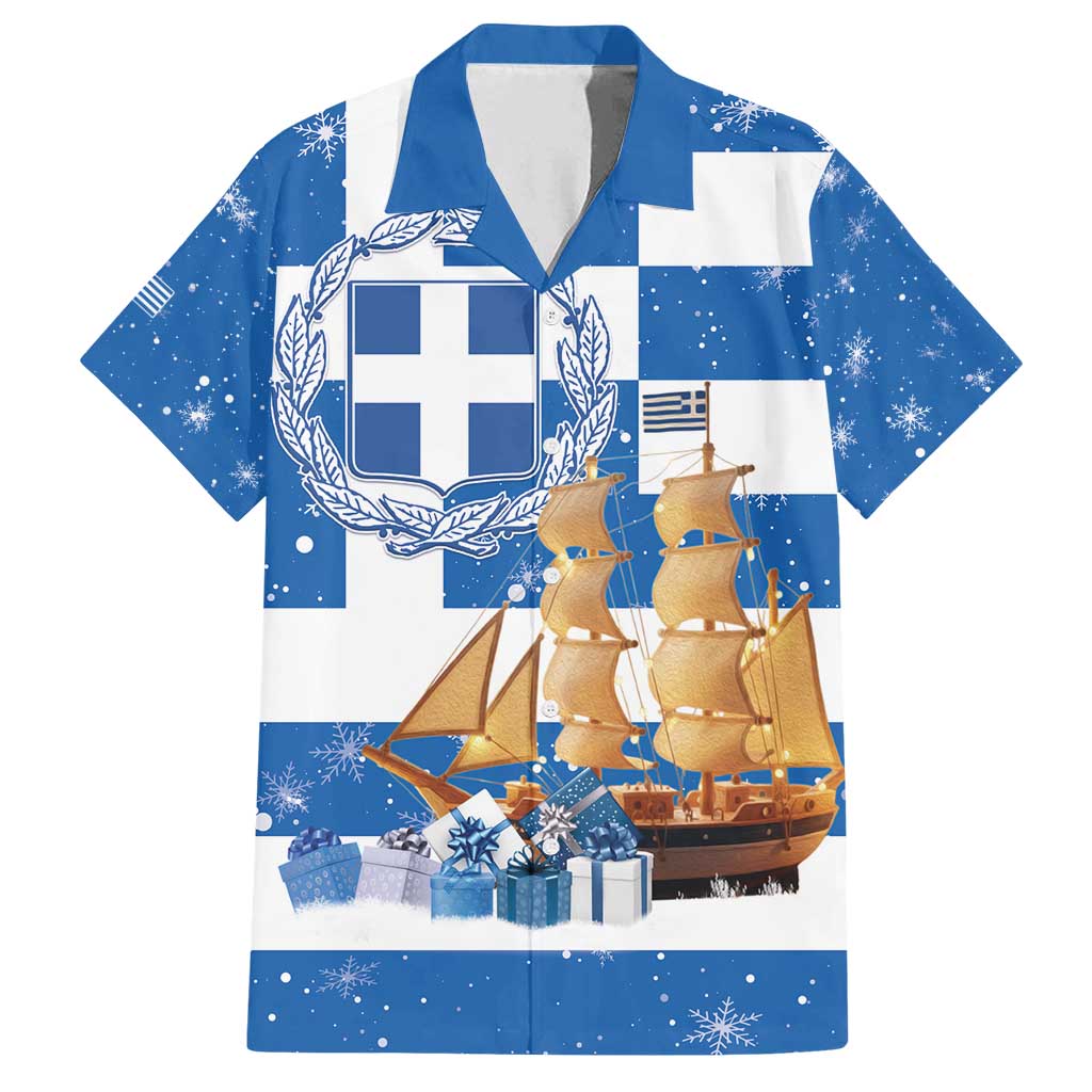 Greece Karavaki Christmas Family Matching Puletasi and Hawaiian Shirt Merry Chirstmas 2025 - Wonder Print Shop