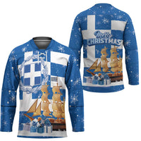 Greece Karavaki Christmas Hockey Jersey Merry Chirstmas 2025 - Wonder Print Shop