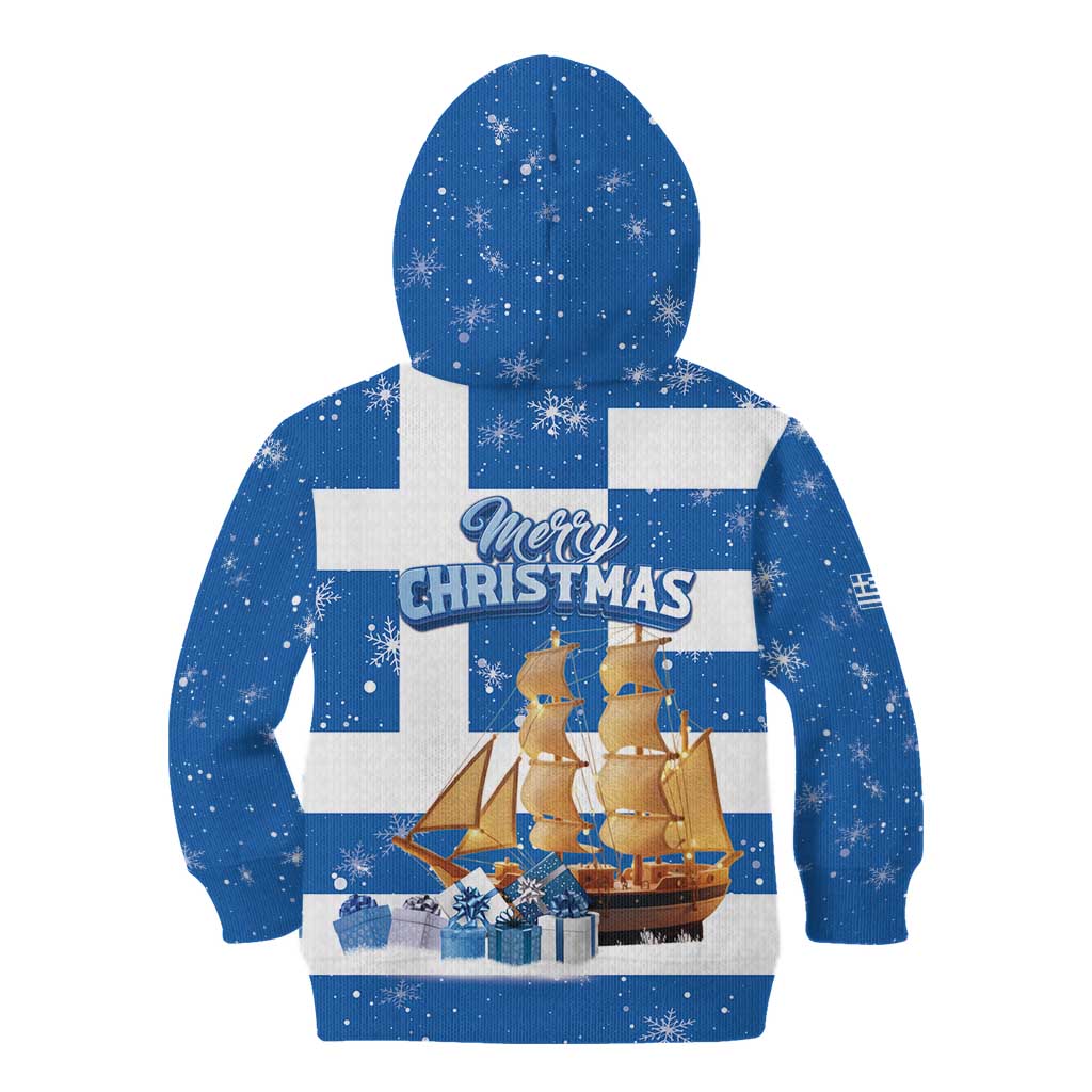 Greece Karavaki Christmas Kid Hoodie Merry Chirstmas 2025 - Wonder Print Shop