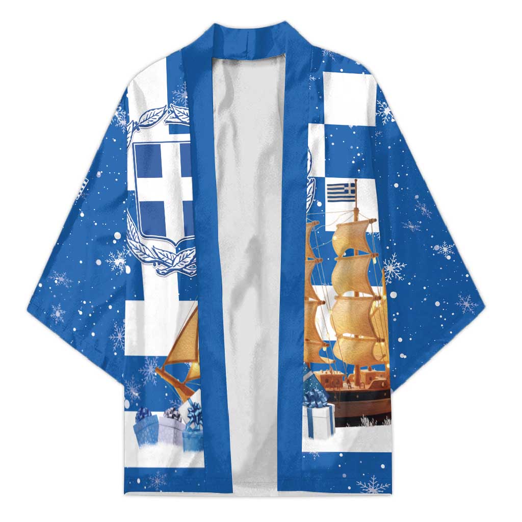 Greece Karavaki Christmas Kimono Merry Chirstmas 2025 - Wonder Print Shop