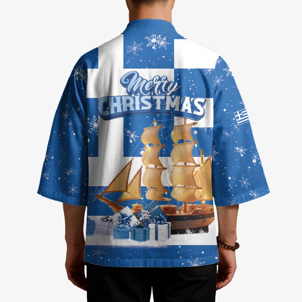 Greece Karavaki Christmas Kimono Merry Chirstmas 2025 - Wonder Print Shop