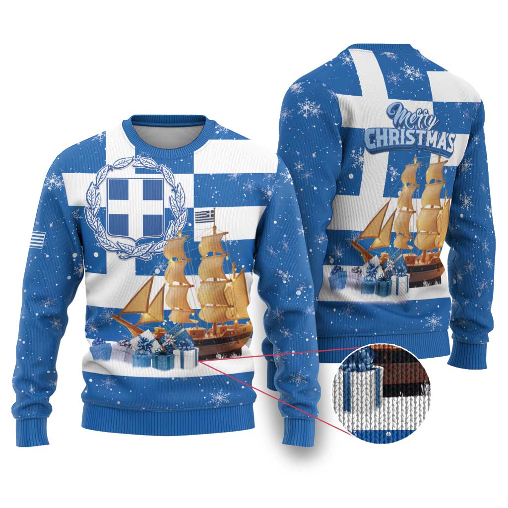 Greece Karavaki Christmas Ugly Christmas Sweater Merry Chirstmas 2025 - Wonder Print Shop