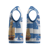 Greece Karavaki Christmas Knitted V-Neck Vest Merry Chirstmas 2025 - Wonder Print Shop