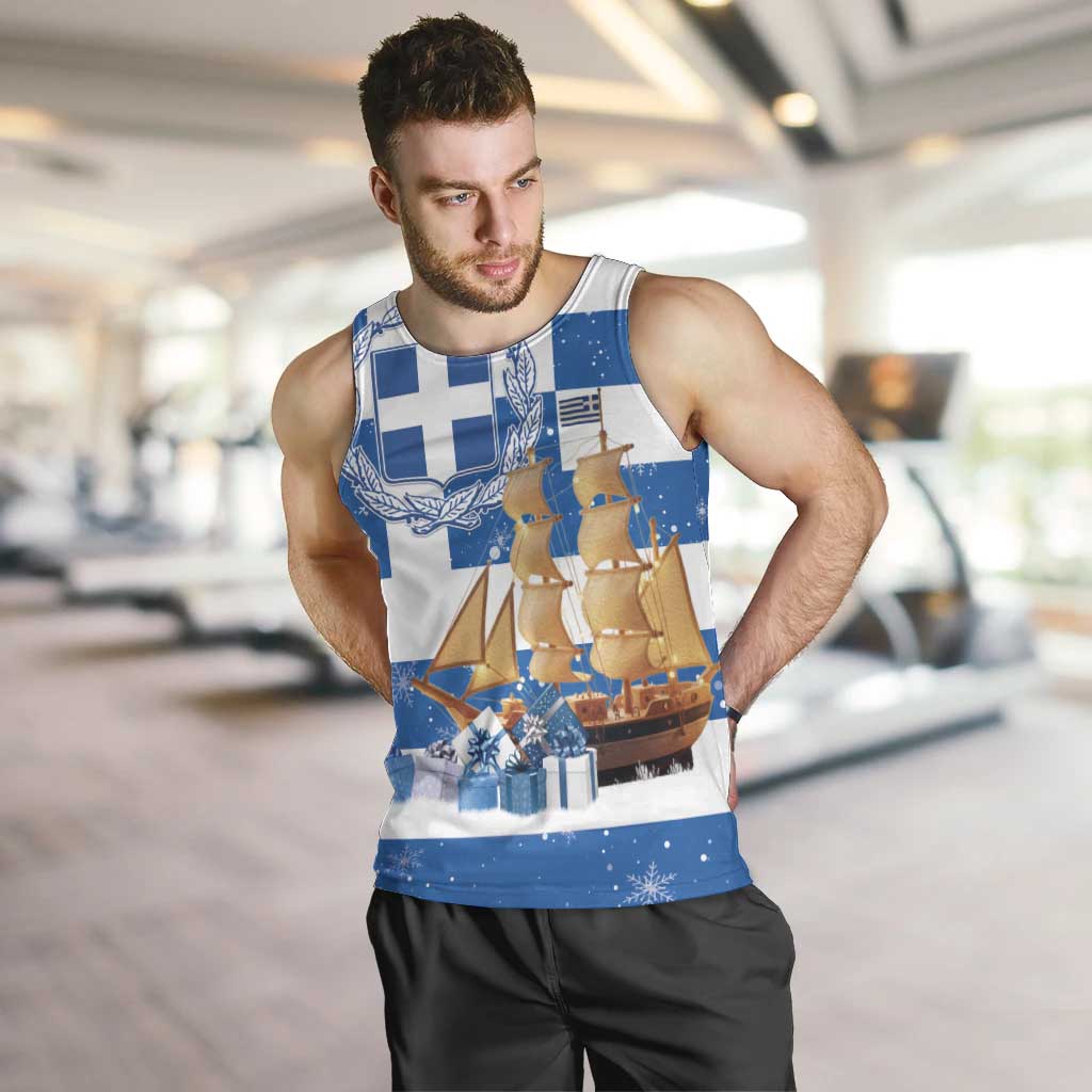 Greece Karavaki Christmas Men Tank Top Merry Chirstmas 2025 - Wonder Print Shop