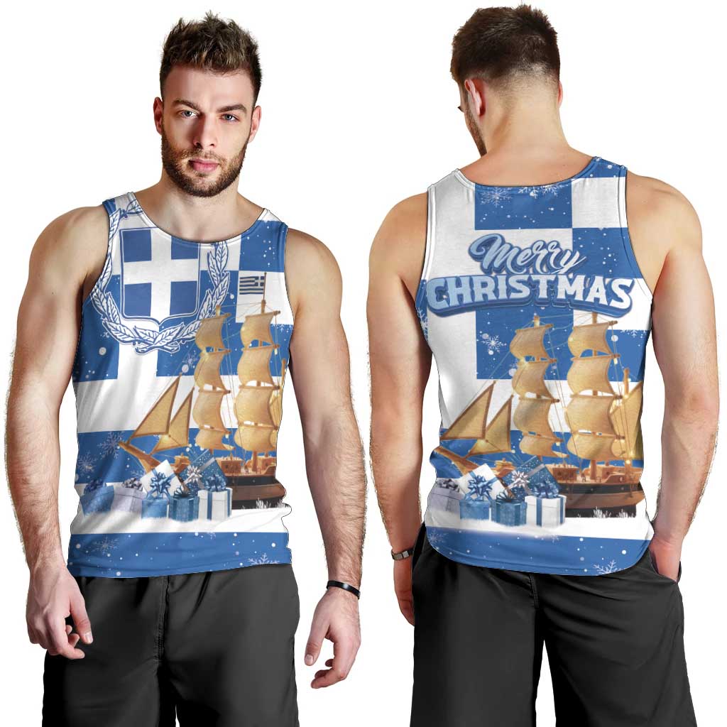 Greece Karavaki Christmas Men Tank Top Merry Chirstmas 2025 - Wonder Print Shop