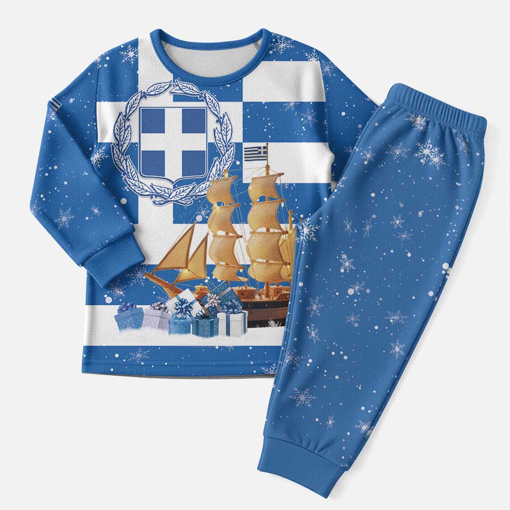 Greece Karavaki Christmas Pajama Set Merry Chirstmas 2025 - Wonder Print Shop
