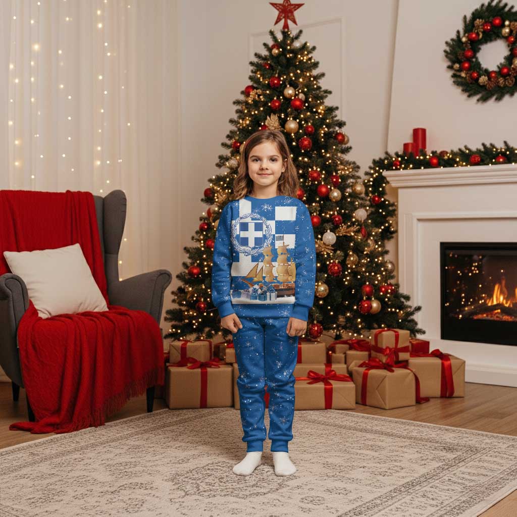 Greece Karavaki Christmas Pajama Set Merry Chirstmas 2025 - Wonder Print Shop