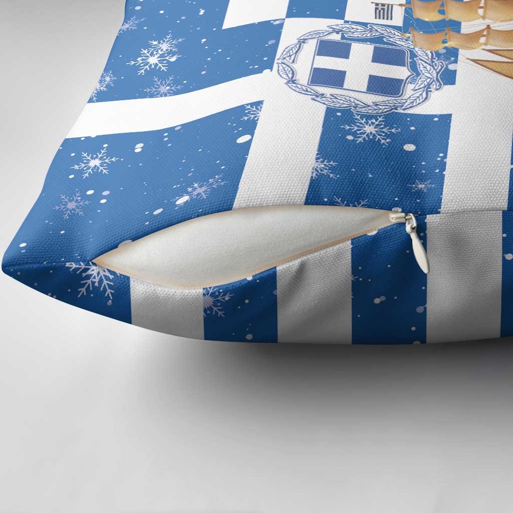 Greece Karavaki Christmas Pillow Cover Merry Chirstmas 2025 - Wonder Print Shop