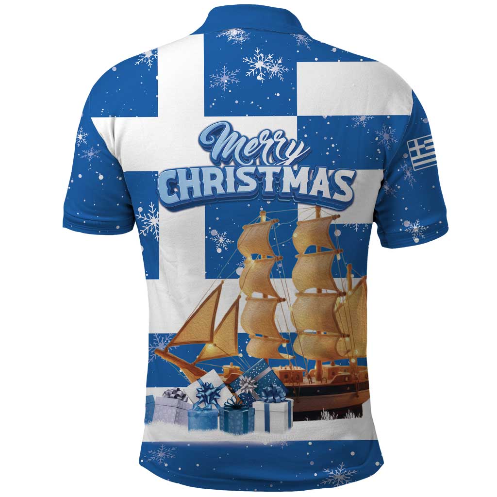 Greece Karavaki Christmas Polo Shirt Merry Chirstmas 2025 - Wonder Print Shop