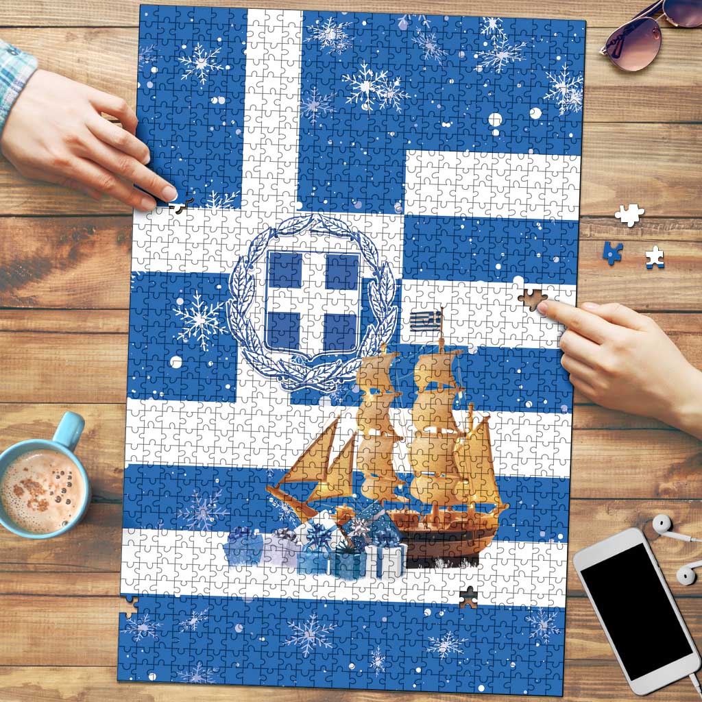 Greece Karavaki Christmas Puzzle Merry Chirstmas 2025 - Wonder Print Shop