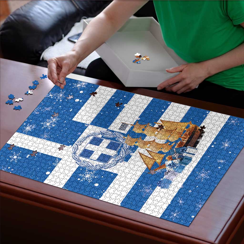 Greece Karavaki Christmas Puzzle Merry Chirstmas 2025 - Wonder Print Shop