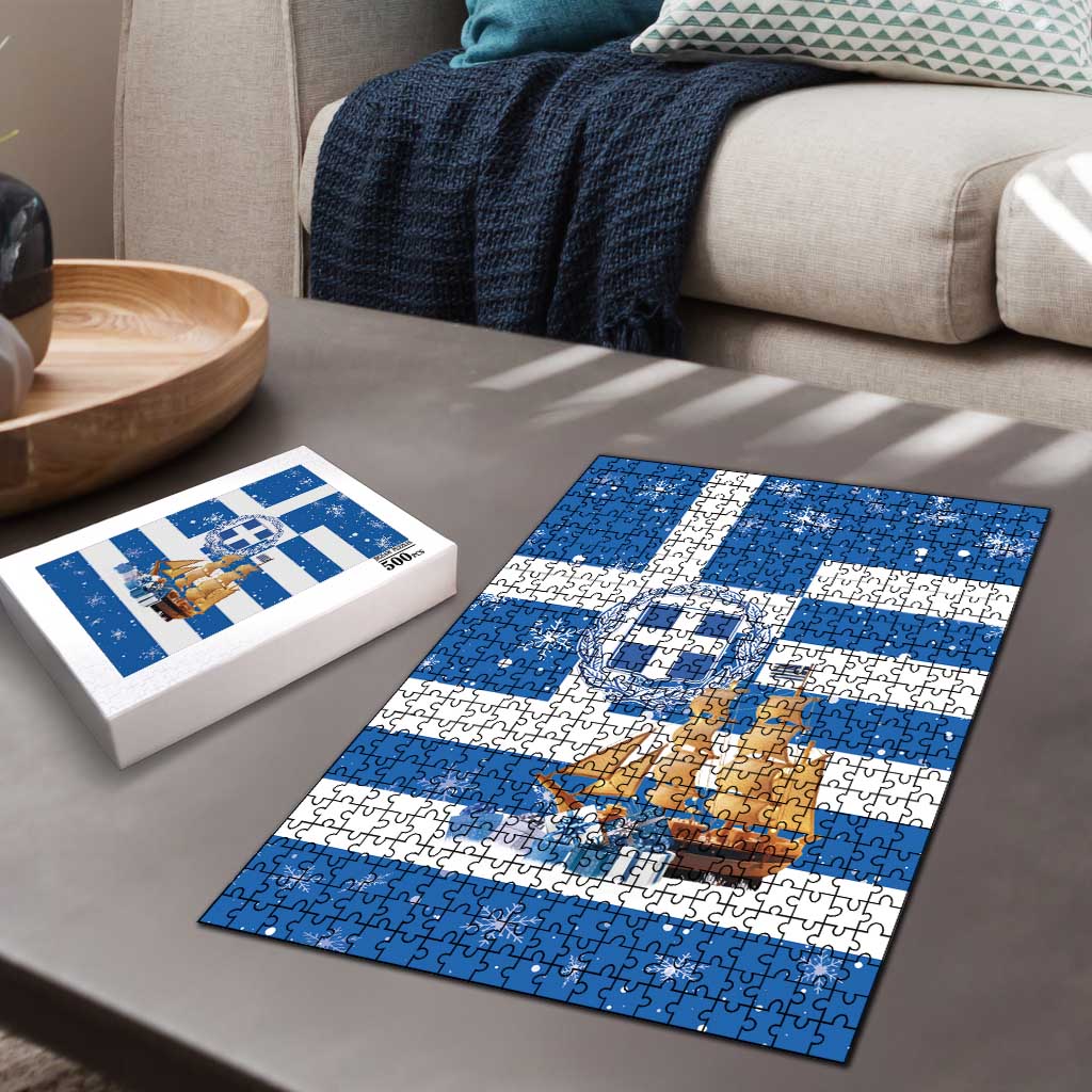 Greece Karavaki Christmas Puzzle Merry Chirstmas 2025 - Wonder Print Shop