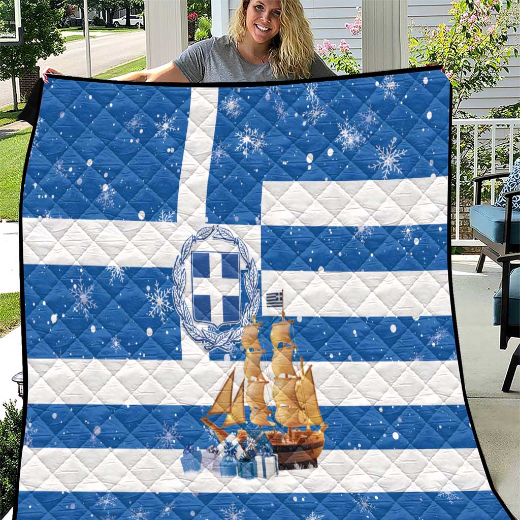 Greece Karavaki Christmas Quilt Merry Chirstmas 2025 - Wonder Print Shop