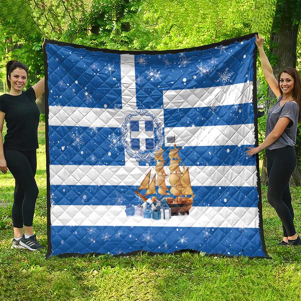 Greece Karavaki Christmas Quilt Merry Chirstmas 2025 - Wonder Print Shop