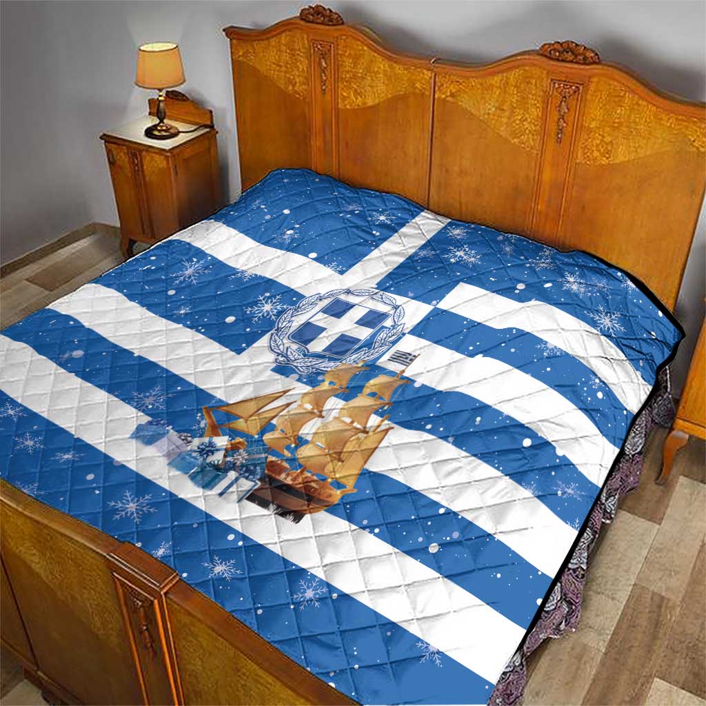Greece Karavaki Christmas Quilt Merry Chirstmas 2025 - Wonder Print Shop
