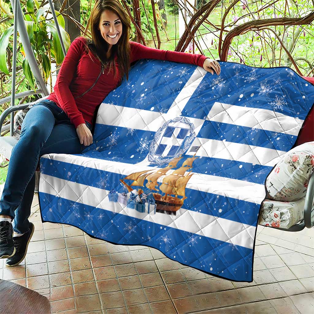 Greece Karavaki Christmas Quilt Merry Chirstmas 2025 - Wonder Print Shop