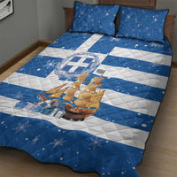 Greece Karavaki Christmas Quilt Bed Set Merry Chirstmas 2025 - Wonder Print Shop
